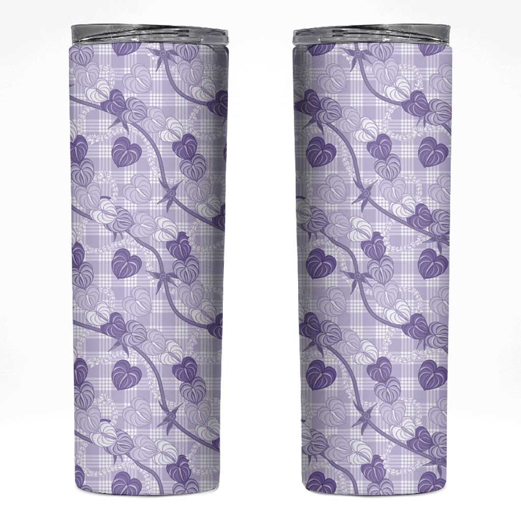 Anthurium Pikake Ti Leaf Palaka Skinny Tumbler Purple Version