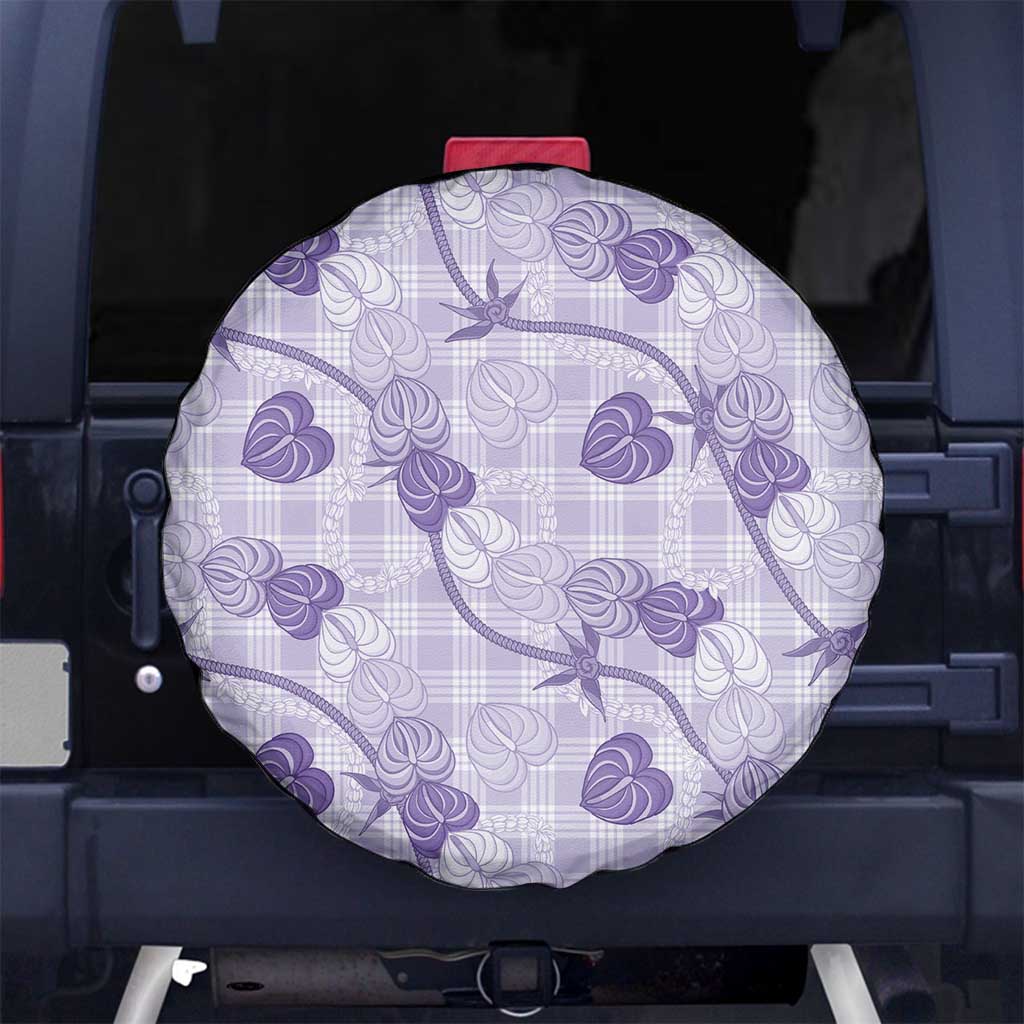 Anthurium Pikake Ti Leaf Palaka Spare Tire Cover Purple Version
