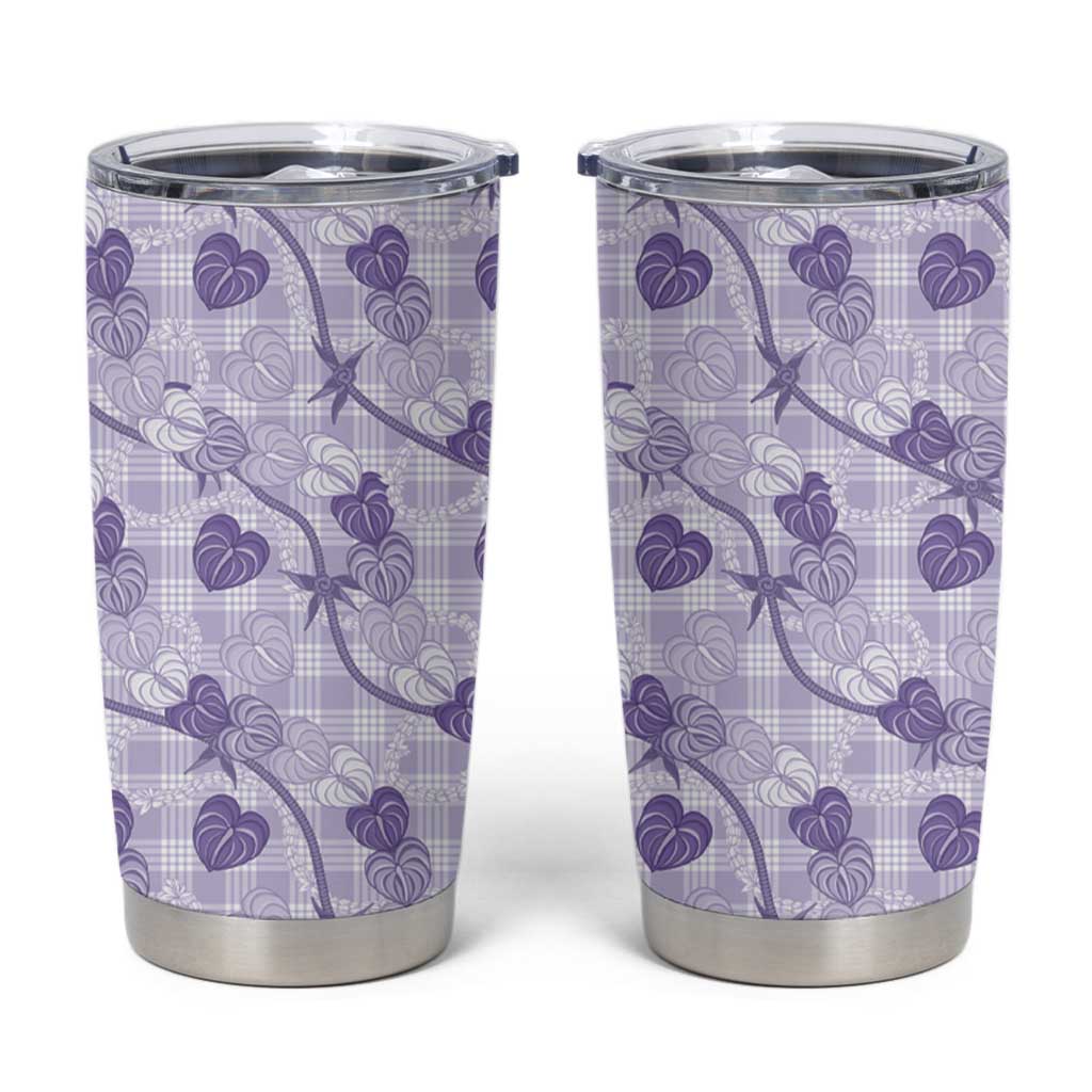 Anthurium Pikake Ti Leaf Palaka Tumbler Cup Purple Version