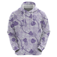 Anthurium Pikake Ti Leaf Palaka Zip Hoodie Purple Version