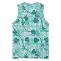 Anthurium Pikake Ti Leaf Palaka Basketball Jersey Turquoise Version