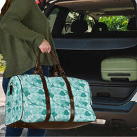 Anthurium Pikake Ti Leaf Palaka Travel Bag Turquoise Version