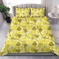 Anthurium Pikake Ti Leaf Palaka Bedding Set Yellow Version