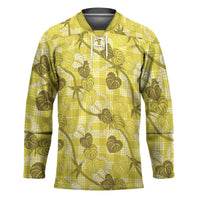 Anthurium Pikake Ti Leaf Palaka Hockey Jersey Yellow Version