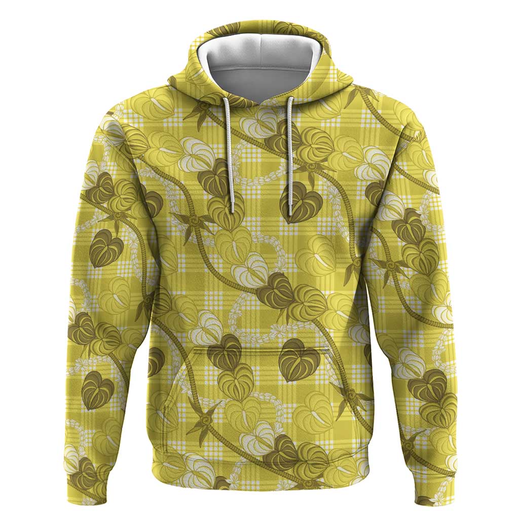 Anthurium Pikake Ti Leaf Palaka Hoodie Yellow Version