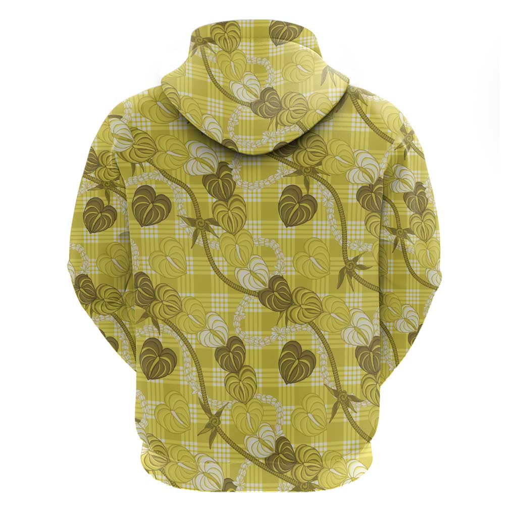 Anthurium Pikake Ti Leaf Palaka Hoodie Yellow Version