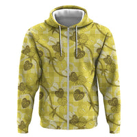 Anthurium Pikake Ti Leaf Palaka Hoodie Yellow Version