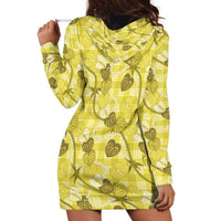 Anthurium Pikake Ti Leaf Palaka Hoodie Dress Yellow Version