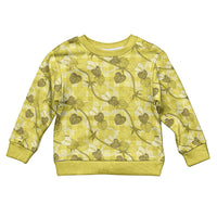 Anthurium Pikake Ti Leaf Palaka Kid Ugly Christmas Sweater Yellow Version LT01 Kid Yellow - Polynesian Pride