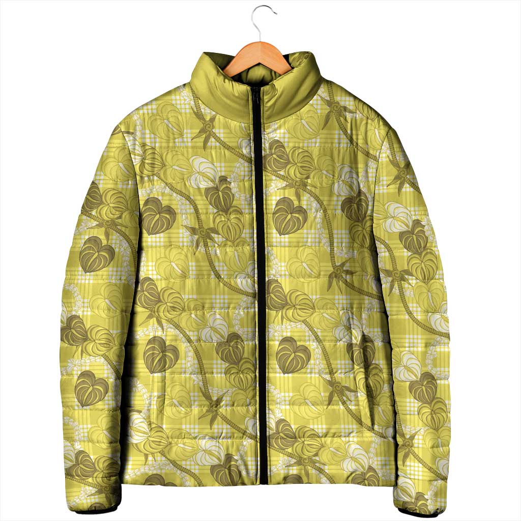 Anthurium Pikake Ti Leaf Palaka Padded Jacket Yellow Version