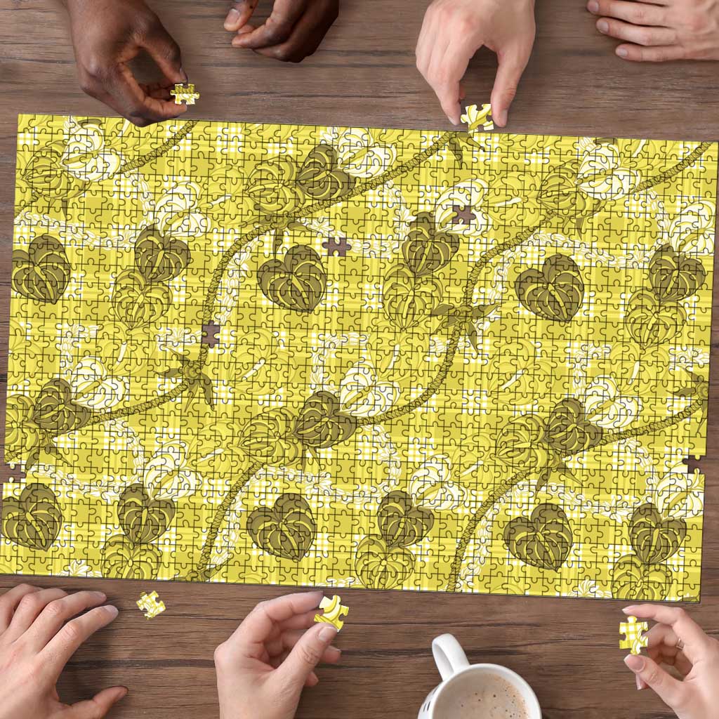 Anthurium Pikake Ti Leaf Palaka Puzzle Yellow Version
