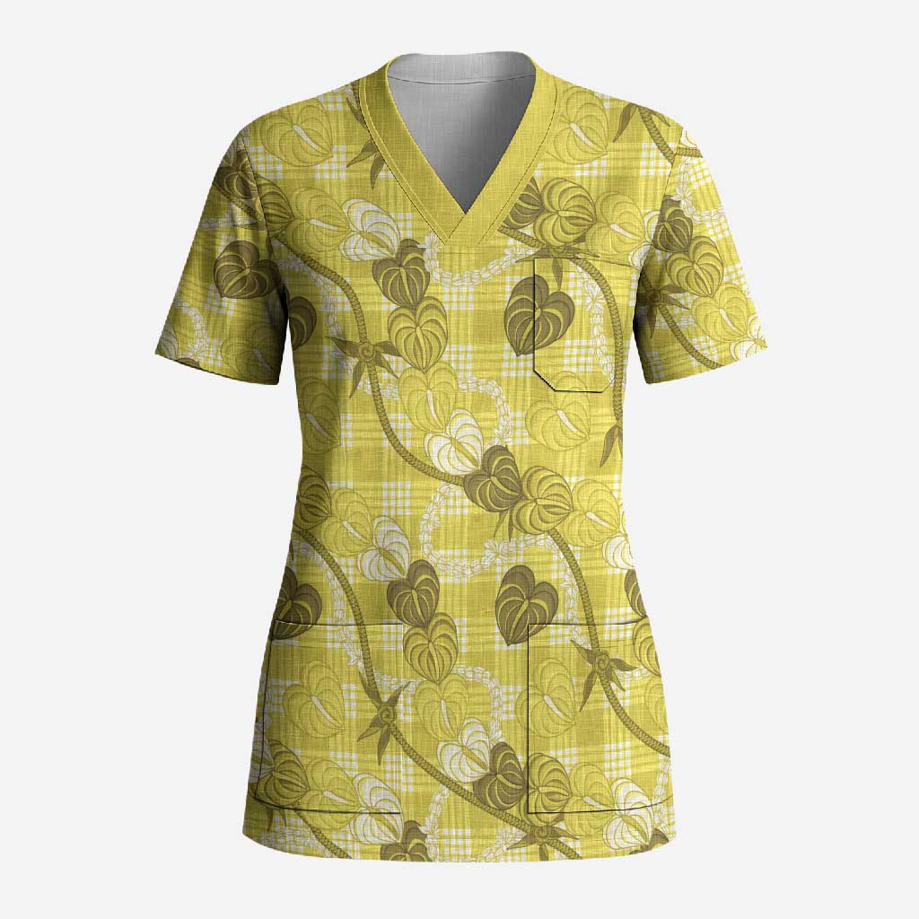 Anthurium Pikake Ti Leaf Palaka Scrub Top Yellow Version