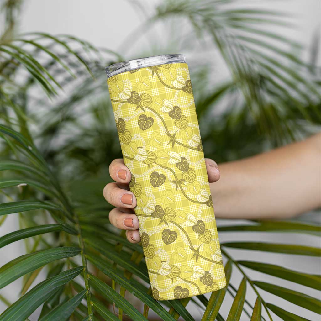Anthurium Pikake Ti Leaf Palaka Skinny Tumbler Yellow Version