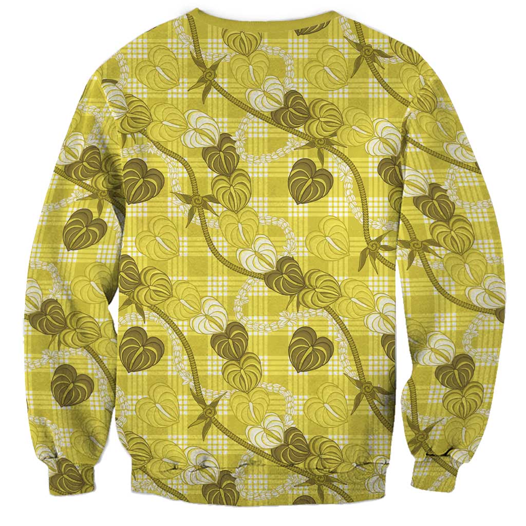 Anthurium Pikake Ti Leaf Palaka Sweatshirt Yellow Version