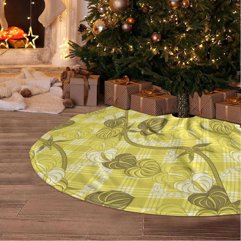 Anthurium Pikake Ti Leaf Palaka Tree Skirt Yellow Version LT01 - Polynesian Pride