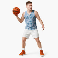 Anthurium Pikake Ti Leaf Palaka Basketball Jersey Blue Version