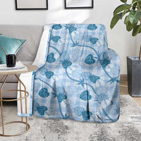 Anthurium Pikake Ti Leaf Palaka Blanket Blue Version