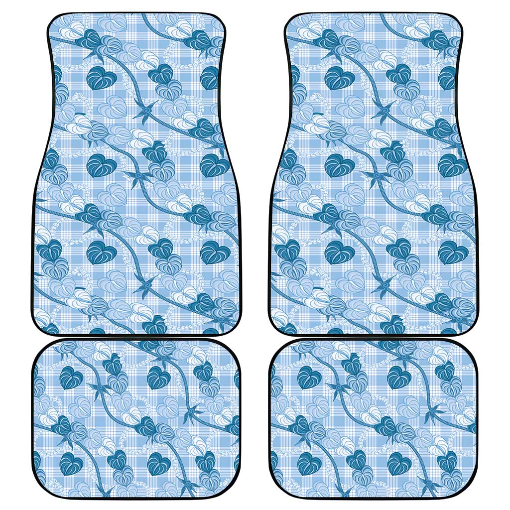 Anthurium Pikake Ti Leaf Palaka Car Mats Blue Version