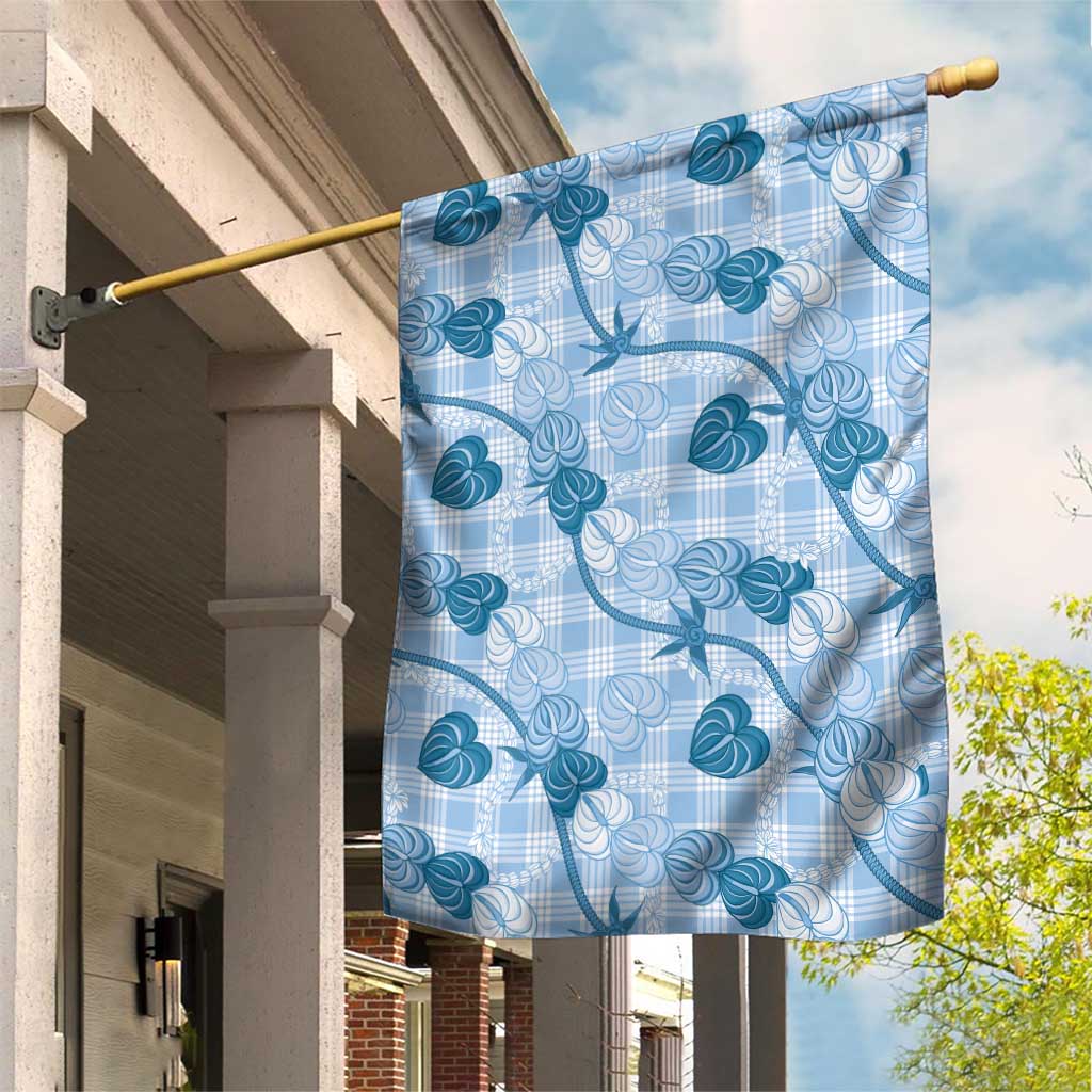 Anthurium Pikake Ti Leaf Palaka Garden Flag Blue Version