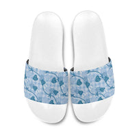 Anthurium Pikake Ti Leaf Palaka Slide Sandals Blue Version