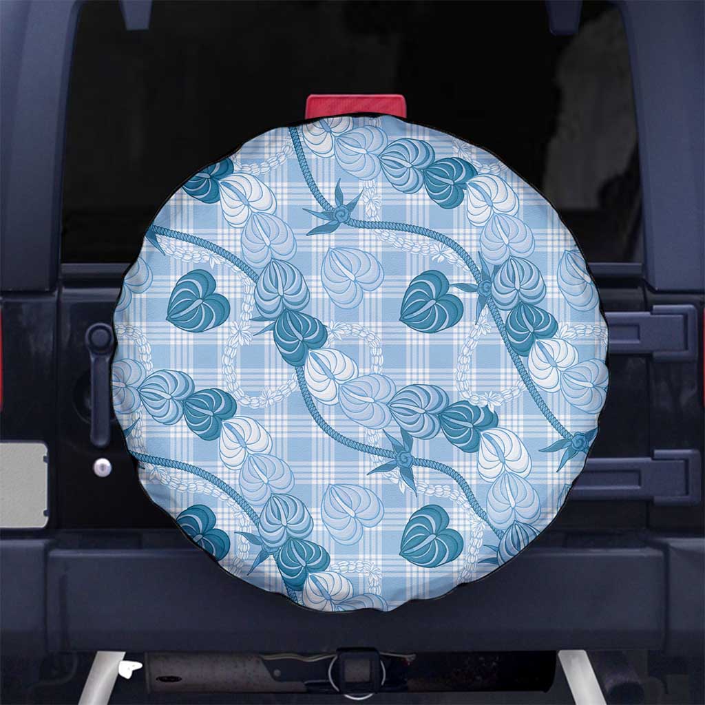 Anthurium Pikake Ti Leaf Palaka Spare Tire Cover Blue Version