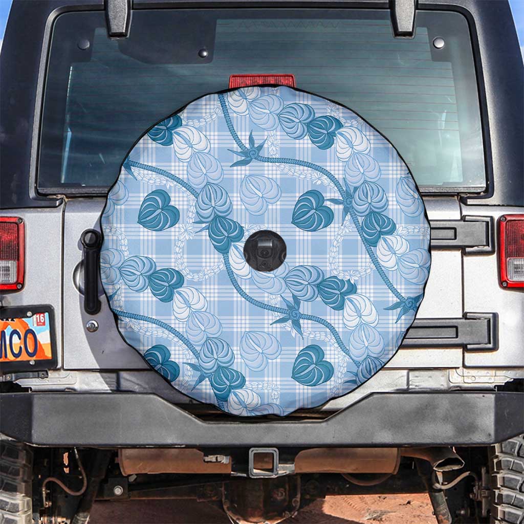 Anthurium Pikake Ti Leaf Palaka Spare Tire Cover Blue Version