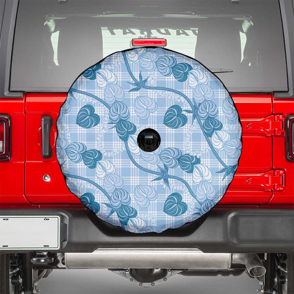 Anthurium Pikake Ti Leaf Palaka Spare Tire Cover Blue Version