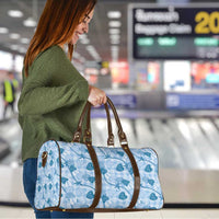 Anthurium Pikake Ti Leaf Palaka Travel Bag Blue Version