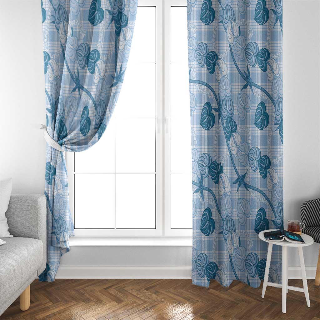 Anthurium Pikake Ti Leaf Palaka Window Curtain Blue Version