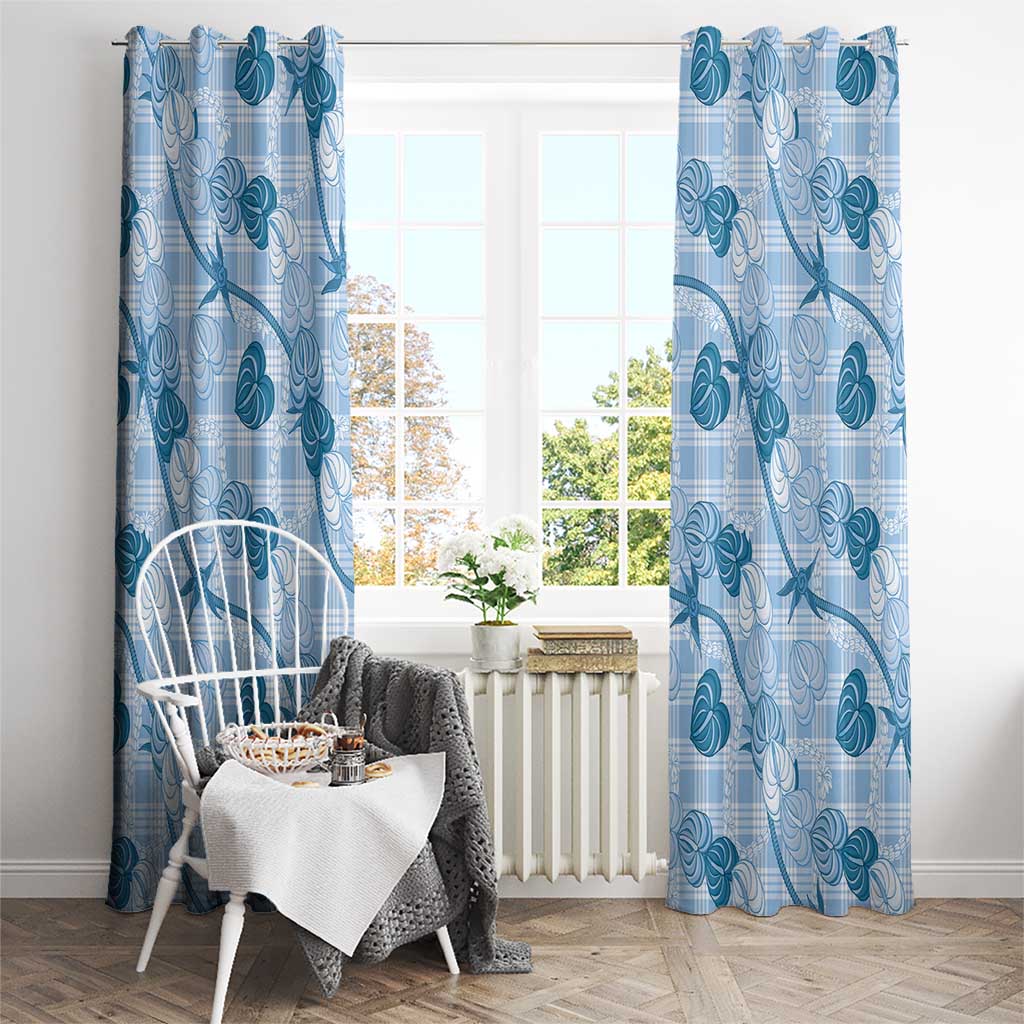 Anthurium Pikake Ti Leaf Palaka Window Curtain Blue Version