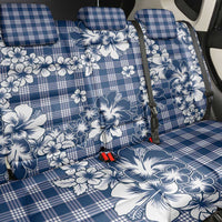 Hibiscus Pakala Cobalt Blue Royal Back Car Seat Cover Tropical Floral Stylized - Polynesian Pride
