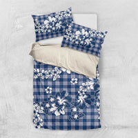 Hibiscus Pakala Cobalt Blue Royal Bedding Set Tropical Floral Stylized - Polynesian Pride