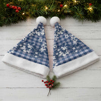 Hibiscus Pakala Cobalt Blue Royal Christmas Santa Hat Tropical Floral Stylized - Polynesian Pride