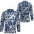 Hibiscus Pakala Cobalt Blue Royal Hockey Jersey Tropical Floral Stylized - Polynesian Pride