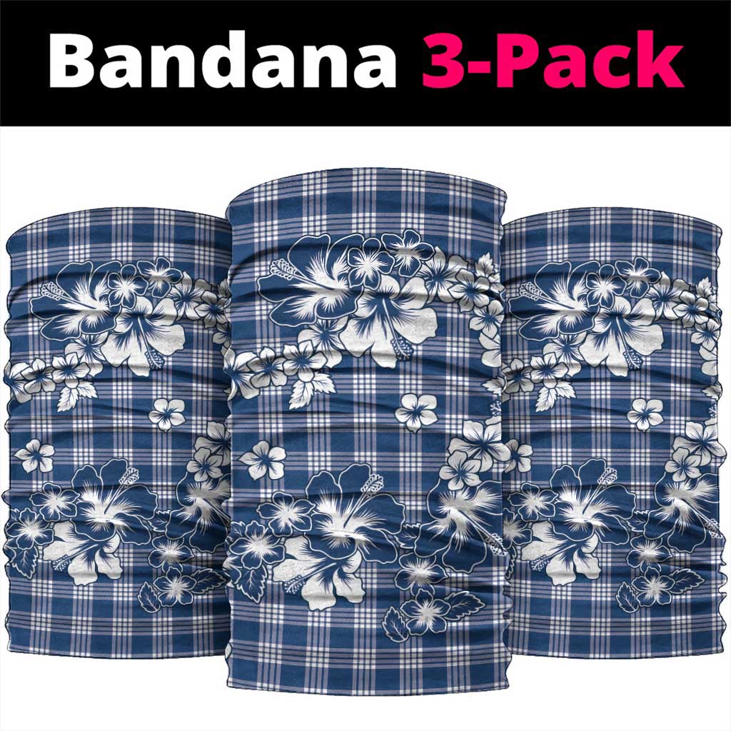 Hibiscus Pakala Cobalt Blue Royal Neck Gaiter Tropical Floral Stylized - Polynesian Pride