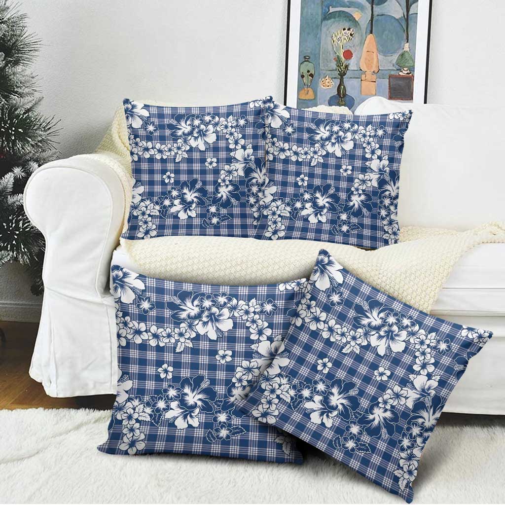 Hibiscus Pakala Cobalt Blue Royal Pillow Cover Tropical Floral Stylized - Polynesian Pride