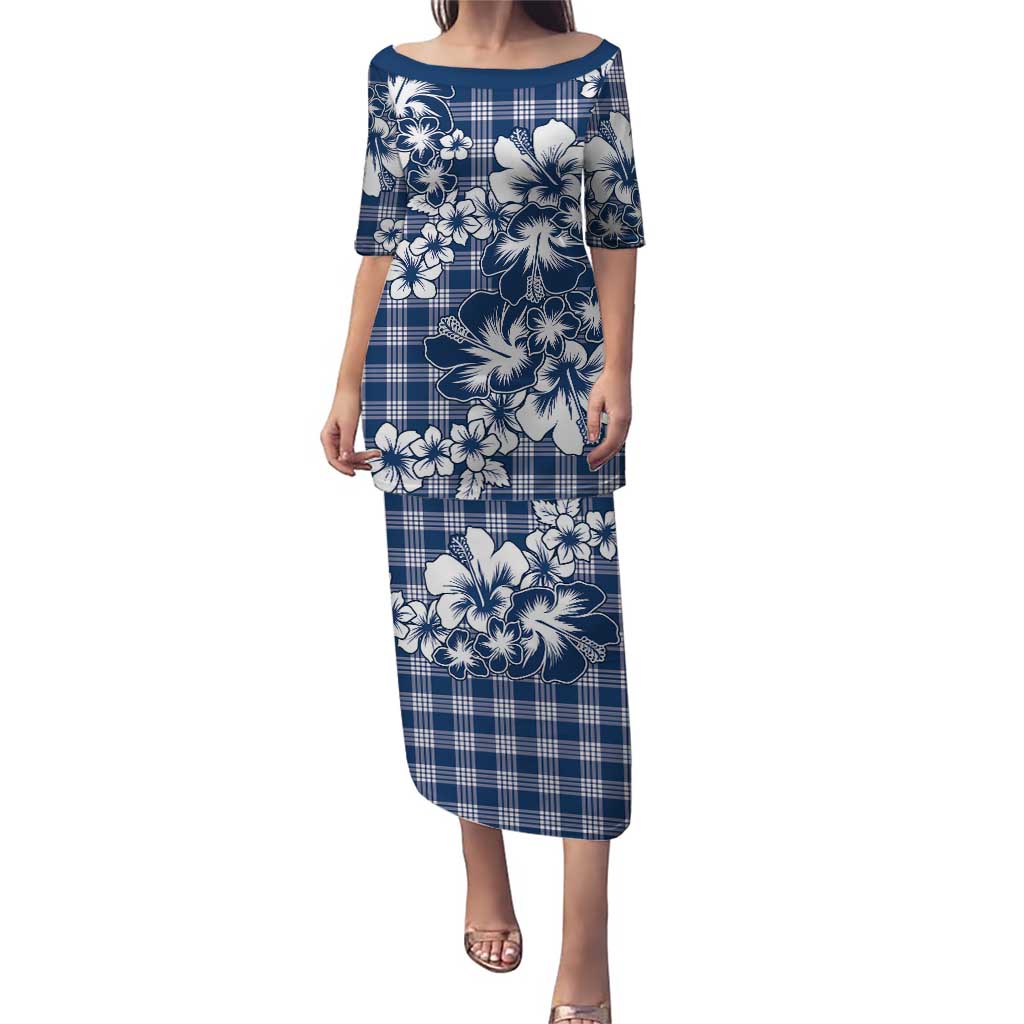 Hibiscus Pakala Cobalt Blue Royal Puletasi Tropical Floral Stylized - Polynesian Pride
