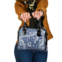Hibiscus Pakala Cobalt Blue Royal Shoulder Handbag Tropical Floral Stylized - Polynesian Pride