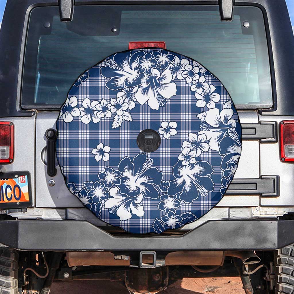 Hibiscus Pakala Cobalt Blue Royal Spare Tire Cover Tropical Floral Stylized LT01 Blue - Polynesian Pride