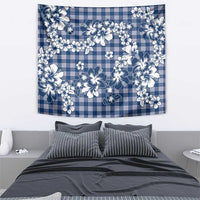 Hibiscus Pakala Cobalt Blue Royal Tapestry Tropical Floral Stylized - Polynesian Pride