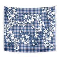 Hibiscus Pakala Cobalt Blue Royal Tapestry Tropical Floral Stylized - Polynesian Pride