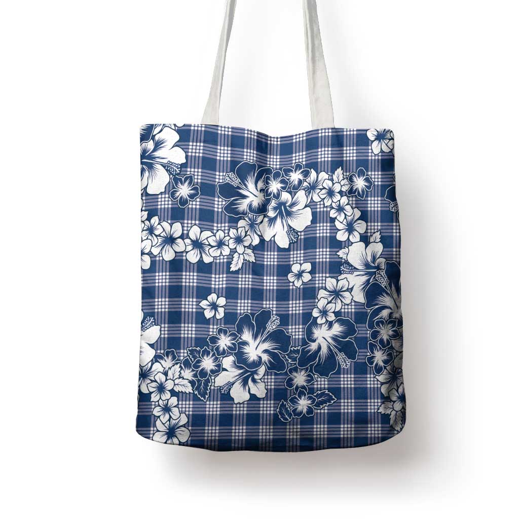 Hibiscus Pakala Cobalt Blue Royal Tote Bag Tropical Floral Stylized - Polynesian Pride