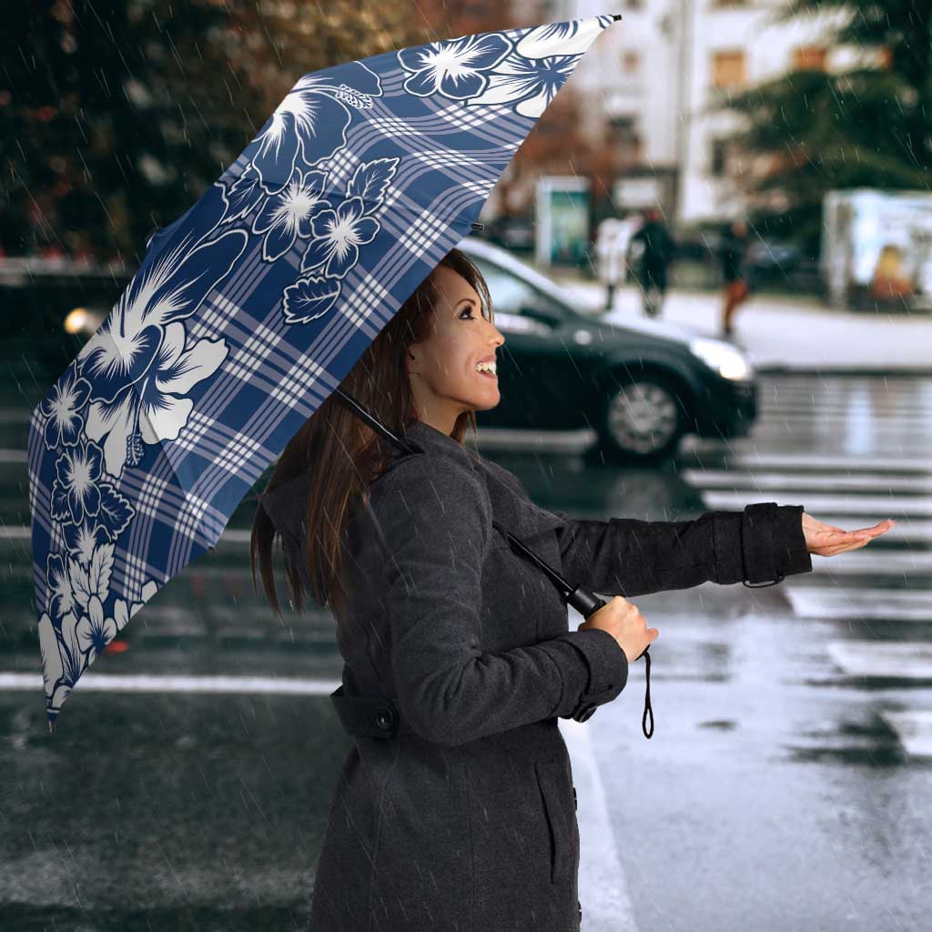Hibiscus Pakala Cobalt Blue Royal Umbrella Tropical Floral Stylized - Polynesian Pride