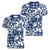 Hibiscus Pakala Cobalt Blue Royal Women V-Neck T-Shirt Tropical Floral Stylized - Polynesian Pride