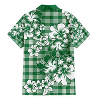 Hibiscus Pakala Emerald Green Family Matching Mermaid Dress and Hawaiian Shirt Tropical Floral Stylized LT01 - Polynesian Pride