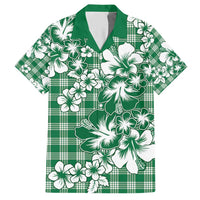 Hibiscus Pakala Emerald Green Hawaiian Shirt Tropical Floral Stylized - Polynesian Pride