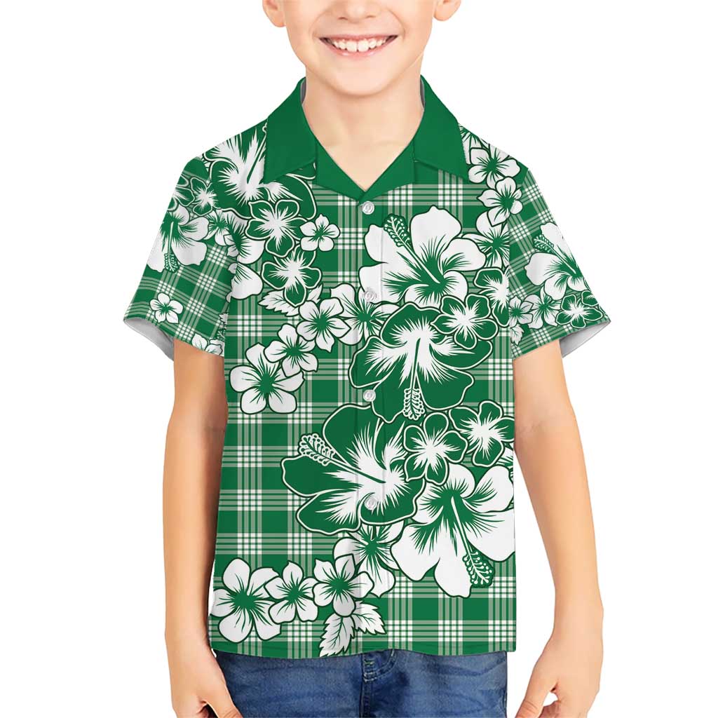 Hibiscus Pakala Emerald Green Hawaiian Shirt Tropical Floral Stylized - Polynesian Pride