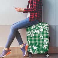 Hibiscus Pakala Emerald Green Luggage Cover Tropical Floral Stylized - Polynesian Pride