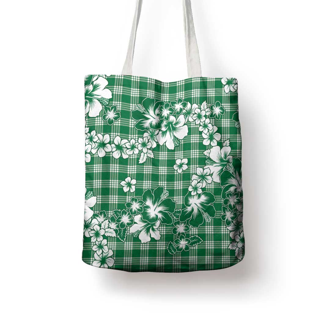 Hibiscus Pakala Emerald Green Tote Bag Tropical Floral Stylized - Polynesian Pride