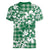 Hibiscus Pakala Emerald Green Women V-Neck T-Shirt Tropical Floral Stylized - Polynesian Pride